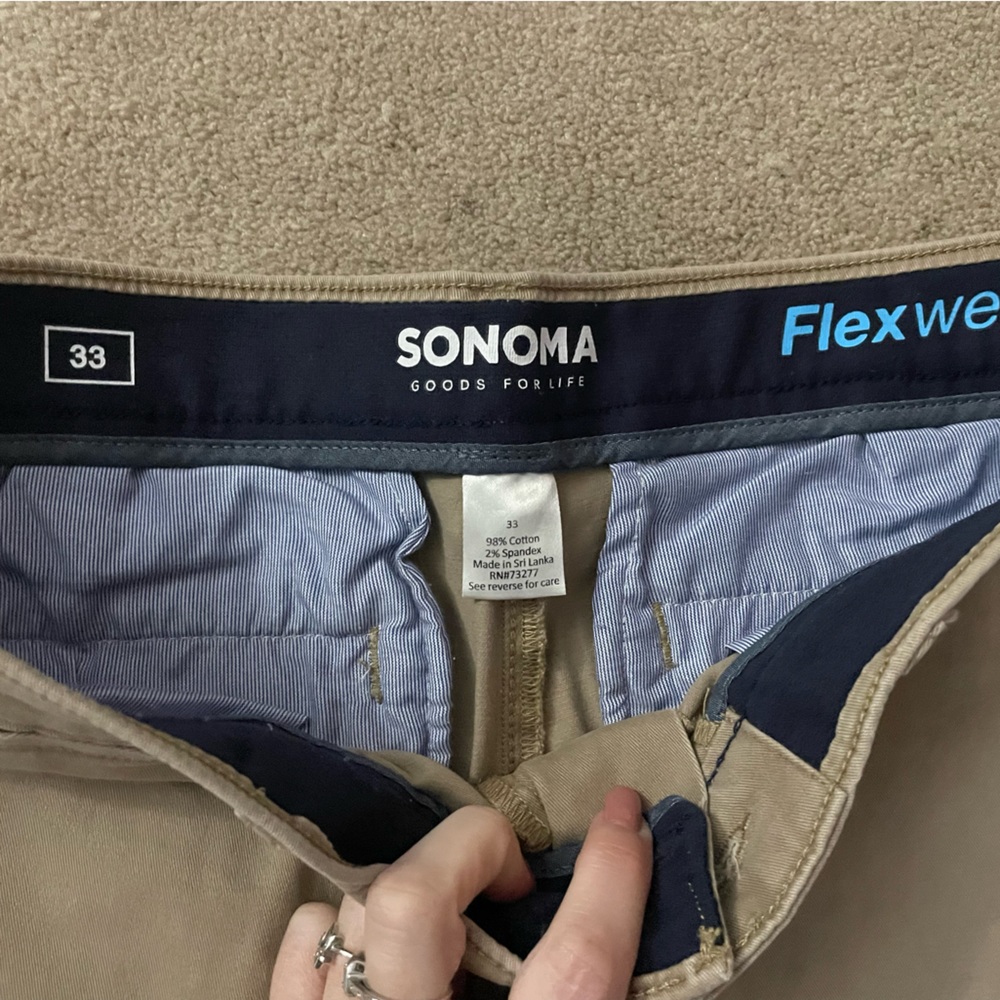 Sonoma Flexwear Khaki Shorts - Picture 2 of 3